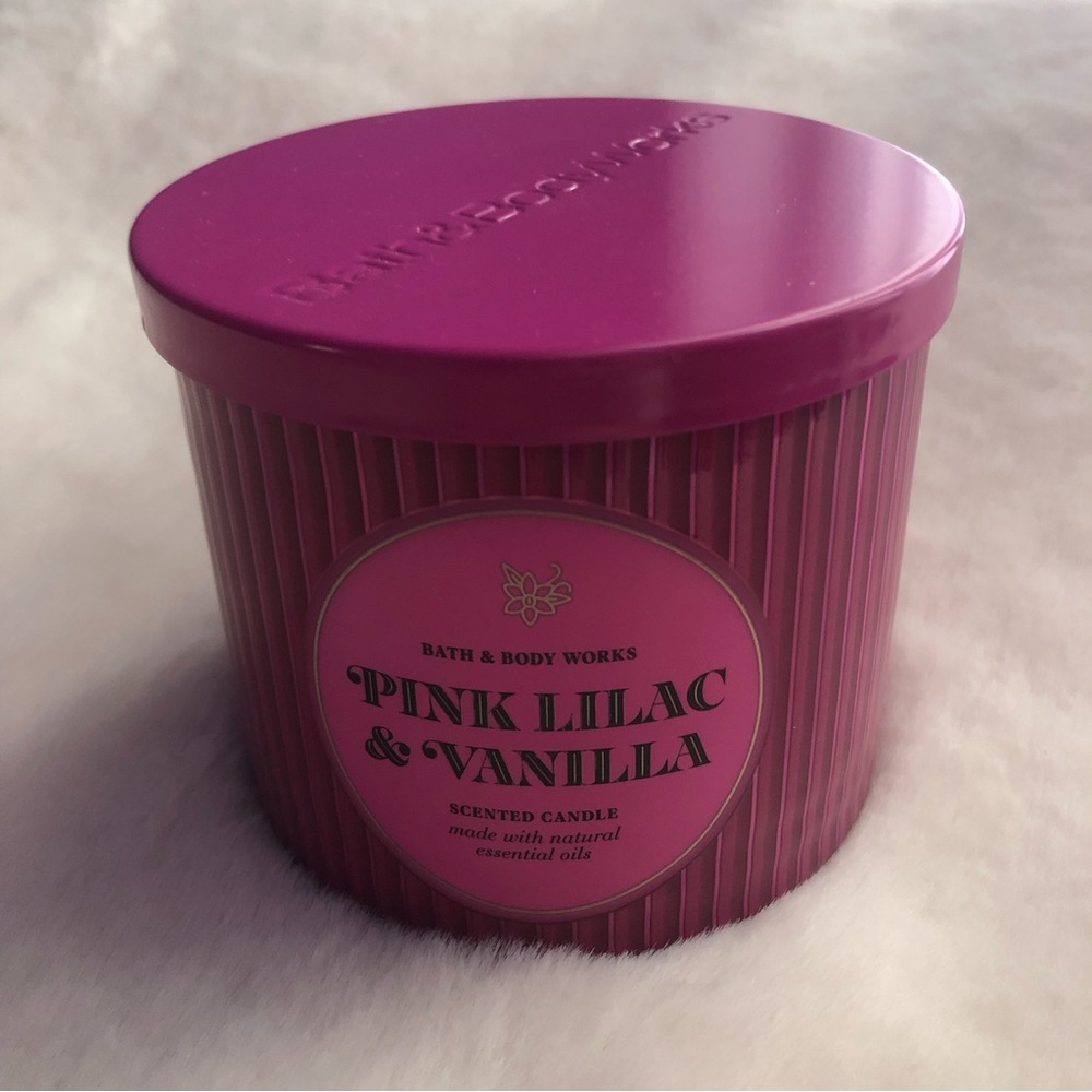 NEW Unburned BBW Pink Lilac and Vanilla Candle